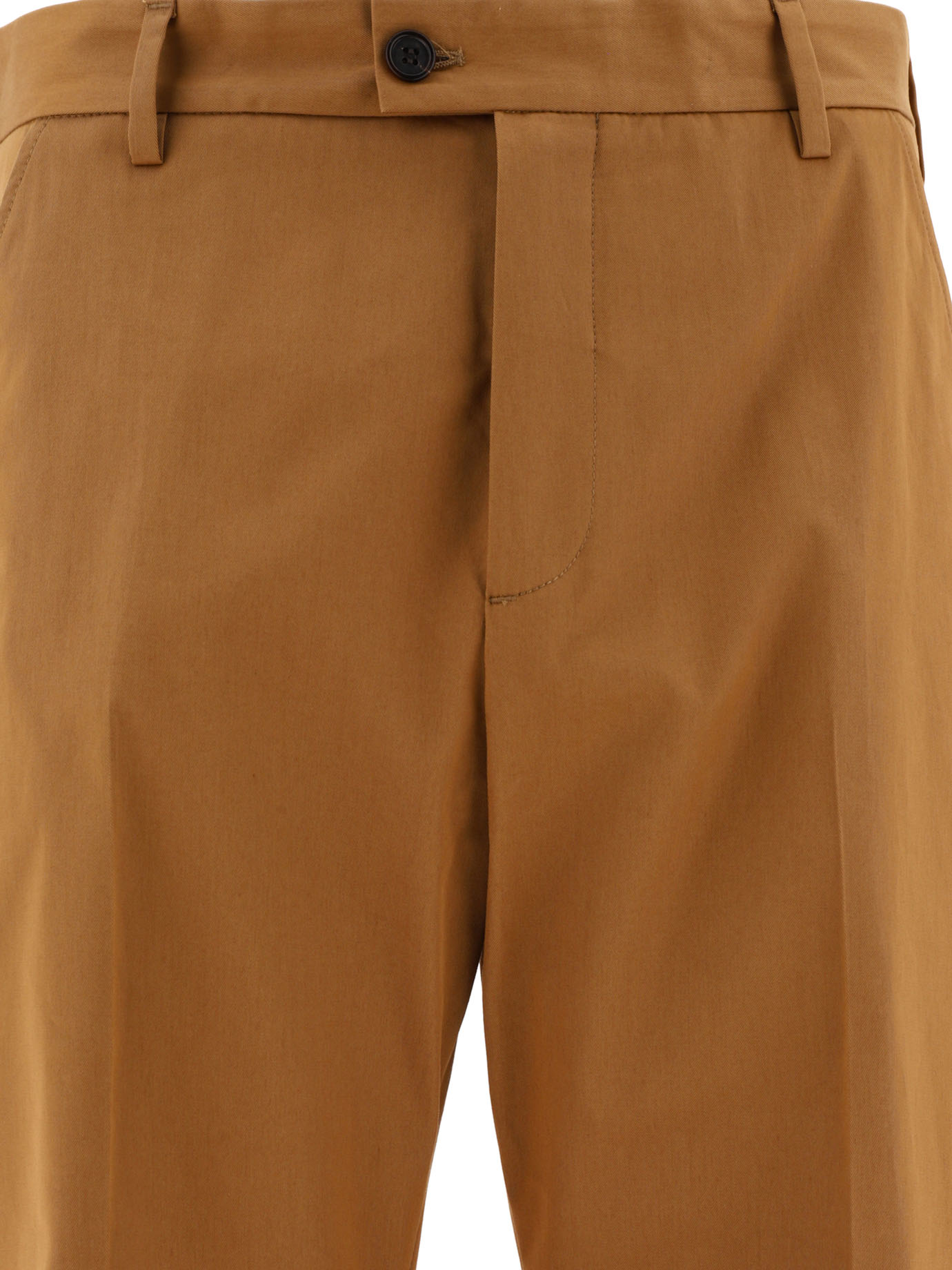 ALEXANDER MCQUEEN Brown Tailored trousers with back logo